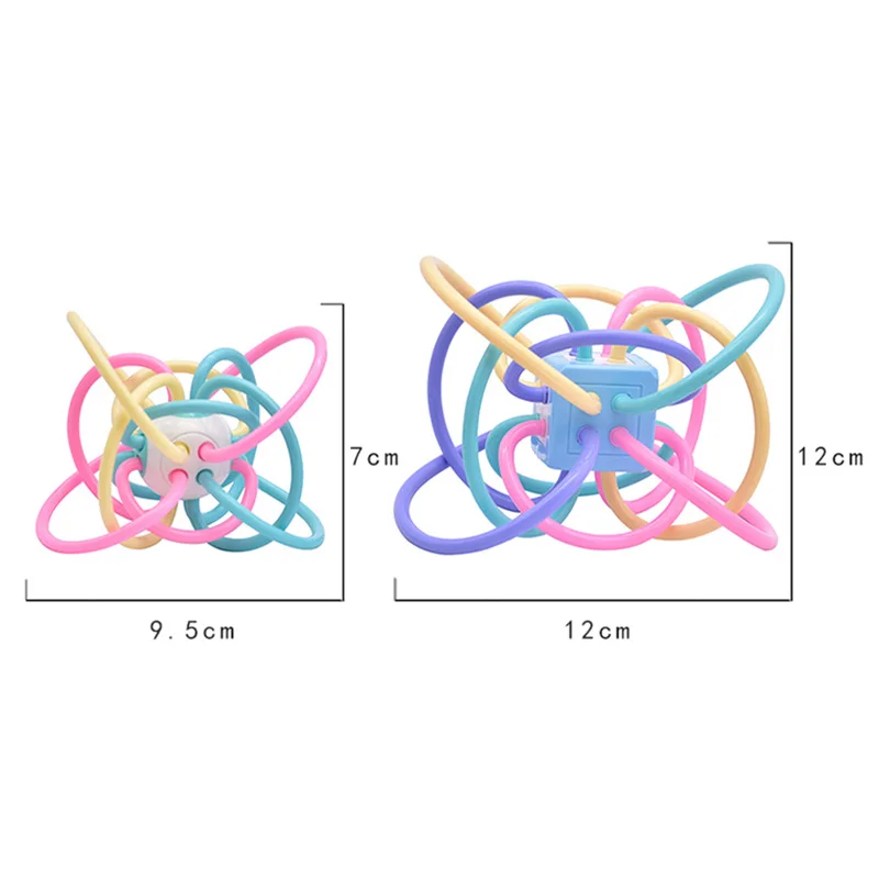 Baby Teether Baby Toys Baby Molars Cultivate Perception Grinding Ball Baby Born Plastic Hand Bell Silicone Toothbrush for Fun