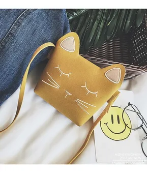 

by dhl or ems 100pcs children bags handbags girls cat cross body shoulder bag kids kawaii cute women Christmas present gift