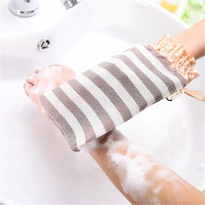 20 x13cm Shower Gloves Exfoliating Wash Skin Spa Bath Gloves Foam Bath