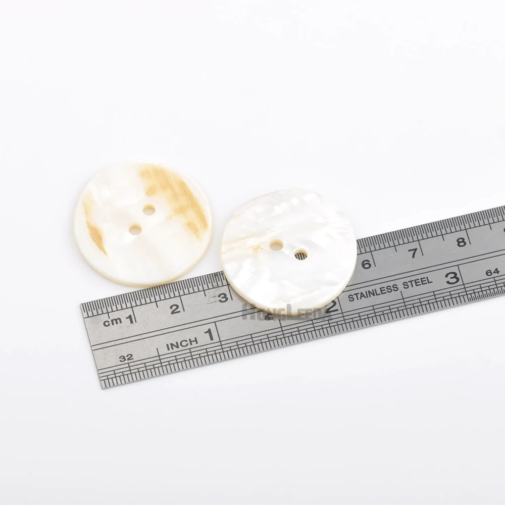 

DIY 20pcs/lot big Natural shell buttons 28mm 2-hole mother of pearl buttons decoration free shipping SHELL008