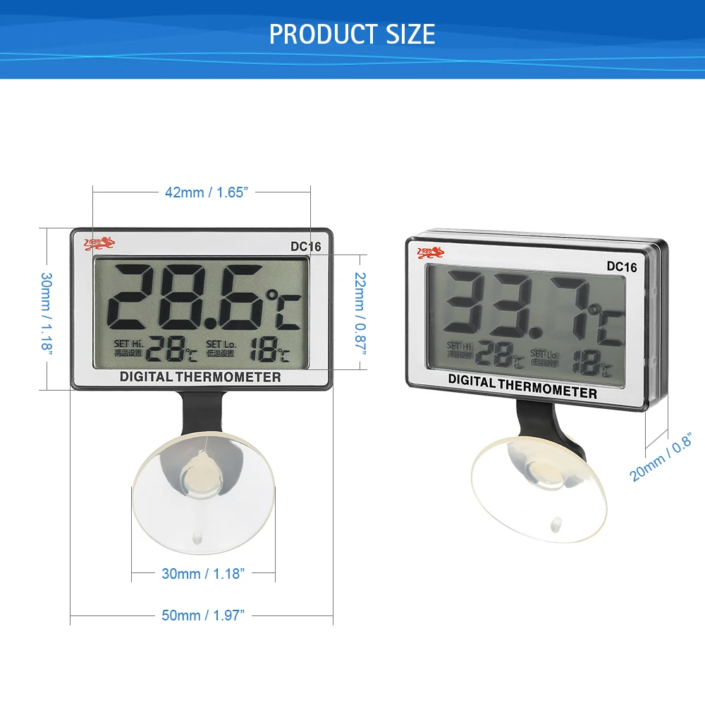 0 °C~ 50 °C водонепроницаемый lcd цифровой аквариумный термометр погружной измеритель температуры воды контроль температуры