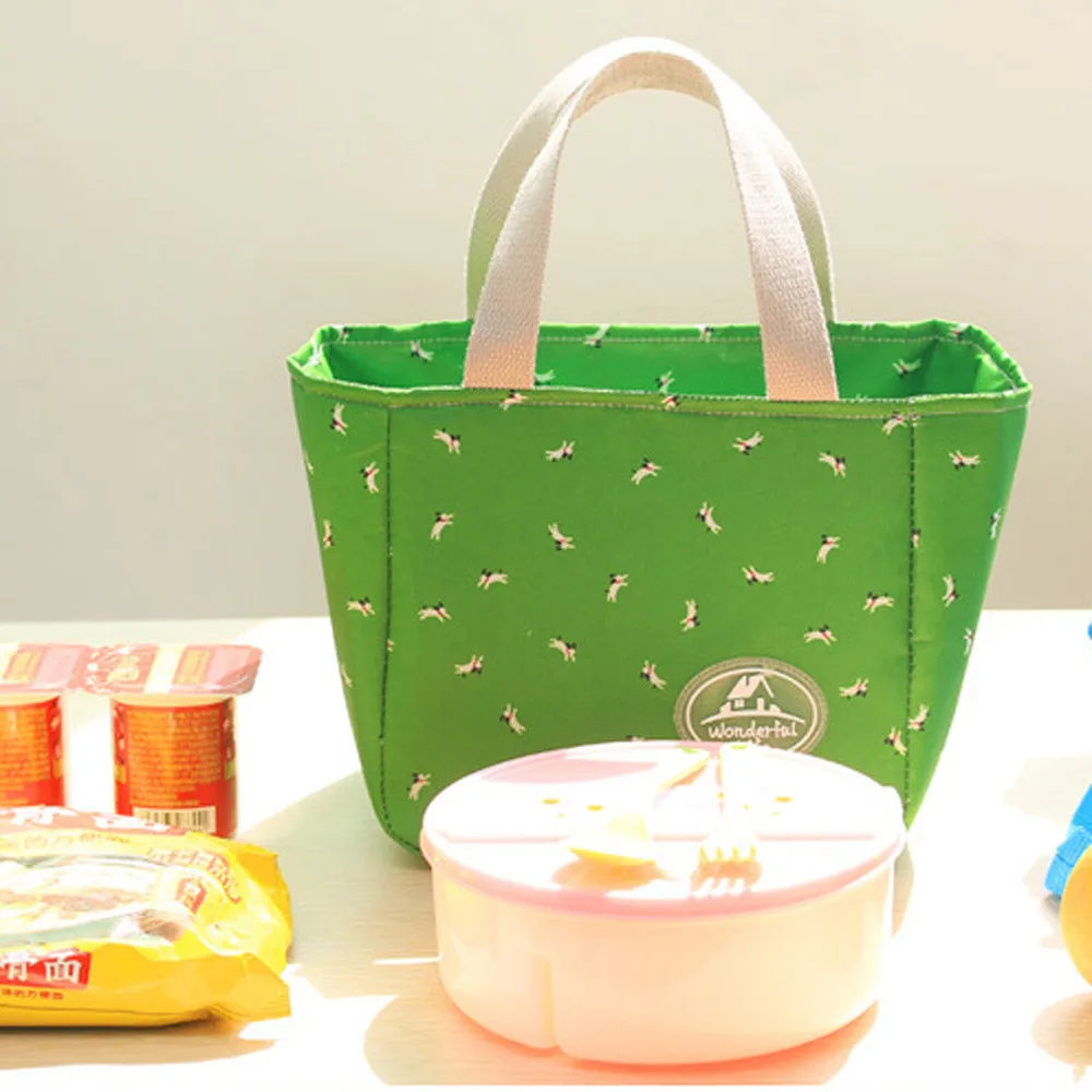 Охладитель Ланч-бокс, изоляционная сумка с цветочным принтом, термоизолированная сумка для ланча для женщин и девочек, переносная сумка-тоут para mujer HW