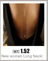 Новое Женское длинное ожерелье цепочка для тела голые золотые Стразы Подвеска цепочка колье с застежкой сзади пляжные Украшения для тела
