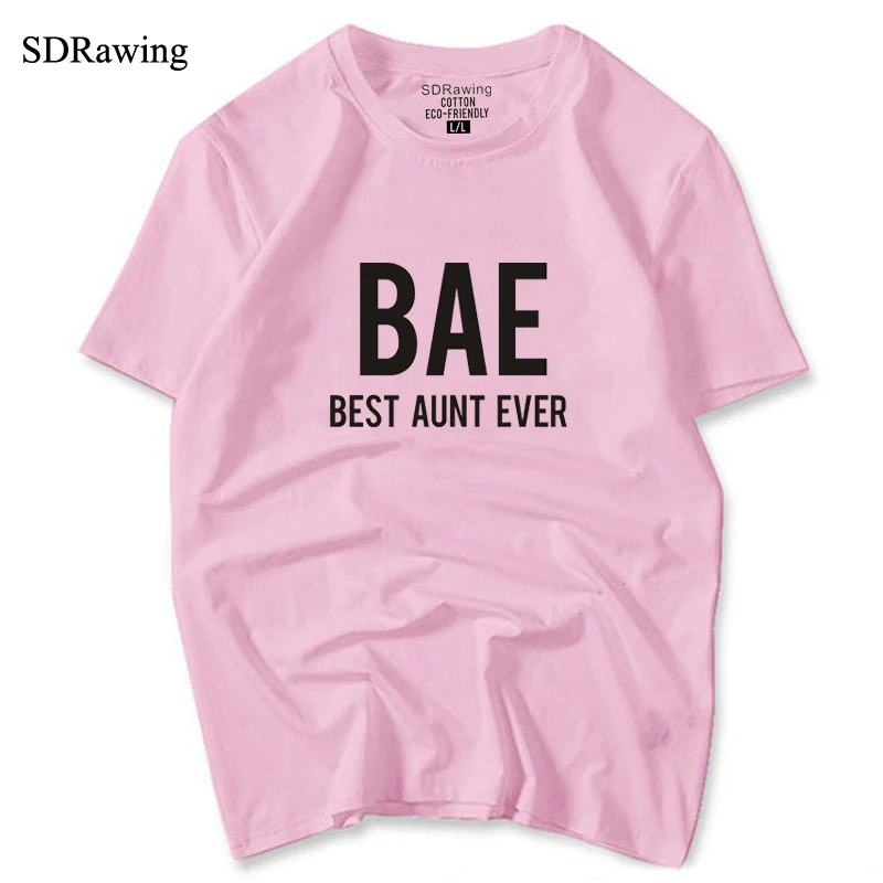 BAE лучшая футболка тетя Эвер Повседневная футболка Auntie футболка Bae тетя новые хлопковые топы Для Тети плюс размер Прямая поставка