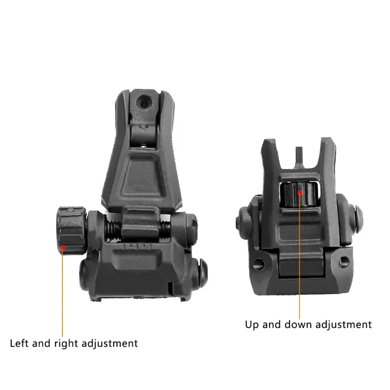 2 قطعة Riflescopes قابل للتعديل التكتيكية الصيد الوجه حتى الجبهة الخلفية الانتقال السريع النسخ الاحتياطي البصر الحديد مجموعة