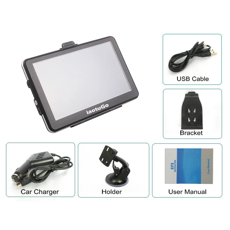 IaotuGo 7 дюймовый MTK Wince gps 800 МГц, 256 м, 8G, FM, MP3, MP4, Wince навигатор " gps предложение Новые карты