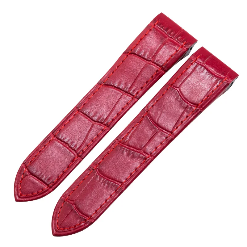Высокое качество изысканный кожаный ремешок 20/23 мм элегантный Дизайн для Cartier Ремешки - Цвет ремешка: red