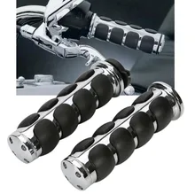 1″ Chrome Handle Bar Hand Grip For Harley Sportster Dyna Softail Bobber Cruiser
