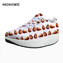 INSTANTARTS/модные женские туфли на плоской подошве для похудения обувь 3D головоломки в форме фруктов принты женская повседневная обувь для танцев обувь на платформе для женщин на плоской подошве