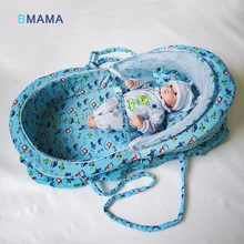 Портативная детская кроватка с москитной сеткой, портативная детская кроватка, хлопковая складная кровать с детской кроваткой, детская колыбель 110*86*68 см