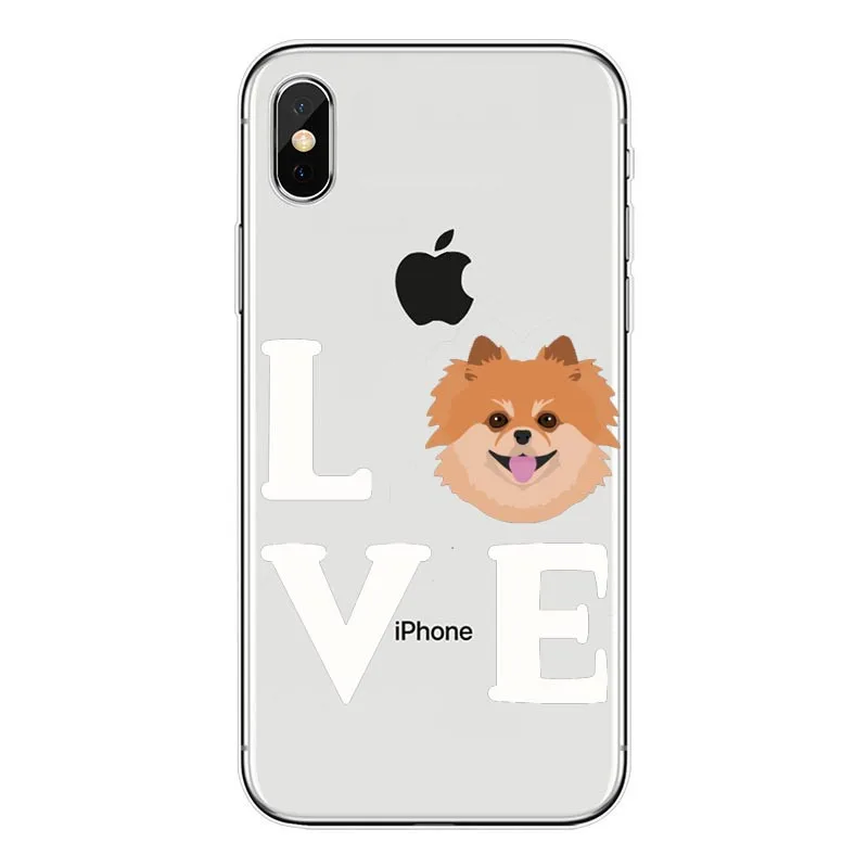 Pomeranian cao bonito Caso Capa Dura para o iPhone Da Apple X XS Max XR 6 7 8 Plus alem de 5 10 de Casos de Telefone Coque