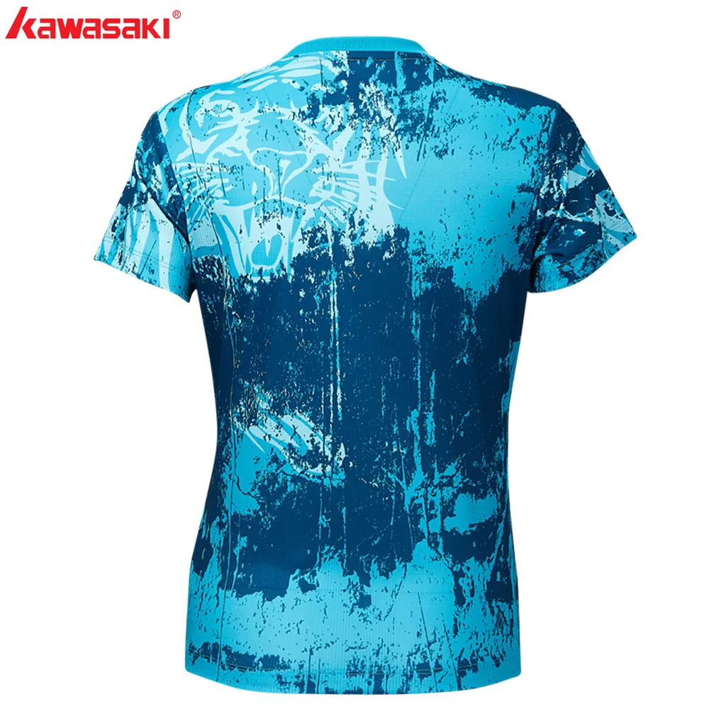 Kawasaki дышащая Женская теннисная футболка быстросохнущая с коротким рукавом женская спортивная одежда для тенниса для спортзала рубашка ST-S2120