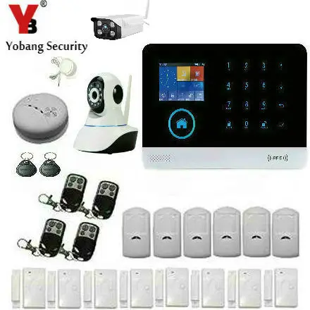 

Yobang Security WIFI 2.4inch TFT LCD keypad Android IOS APP Control Wireless IP Camera Home GSM Alarm System Smoke Detector
