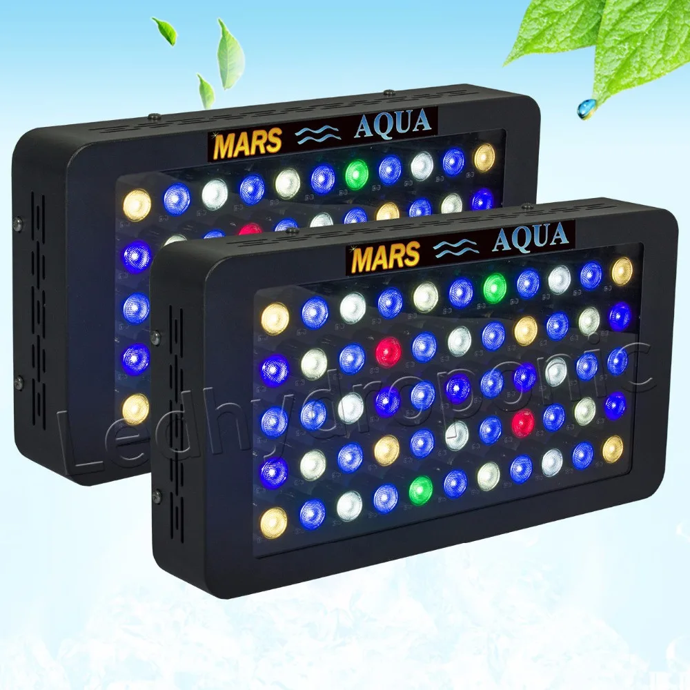 Диммируемая Светодиодная лампа для аквариума Mars Aqua 165 Вт 2 шт. коралловых рифов