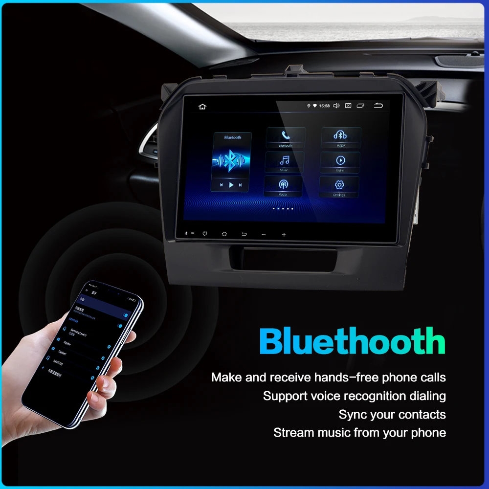Dasaita " ips 1 din Автомобильный Радио плеер Android 9,0 для Suzuki Vitara Bluetooth gps Авторадио 64 ГБ rom HDMI