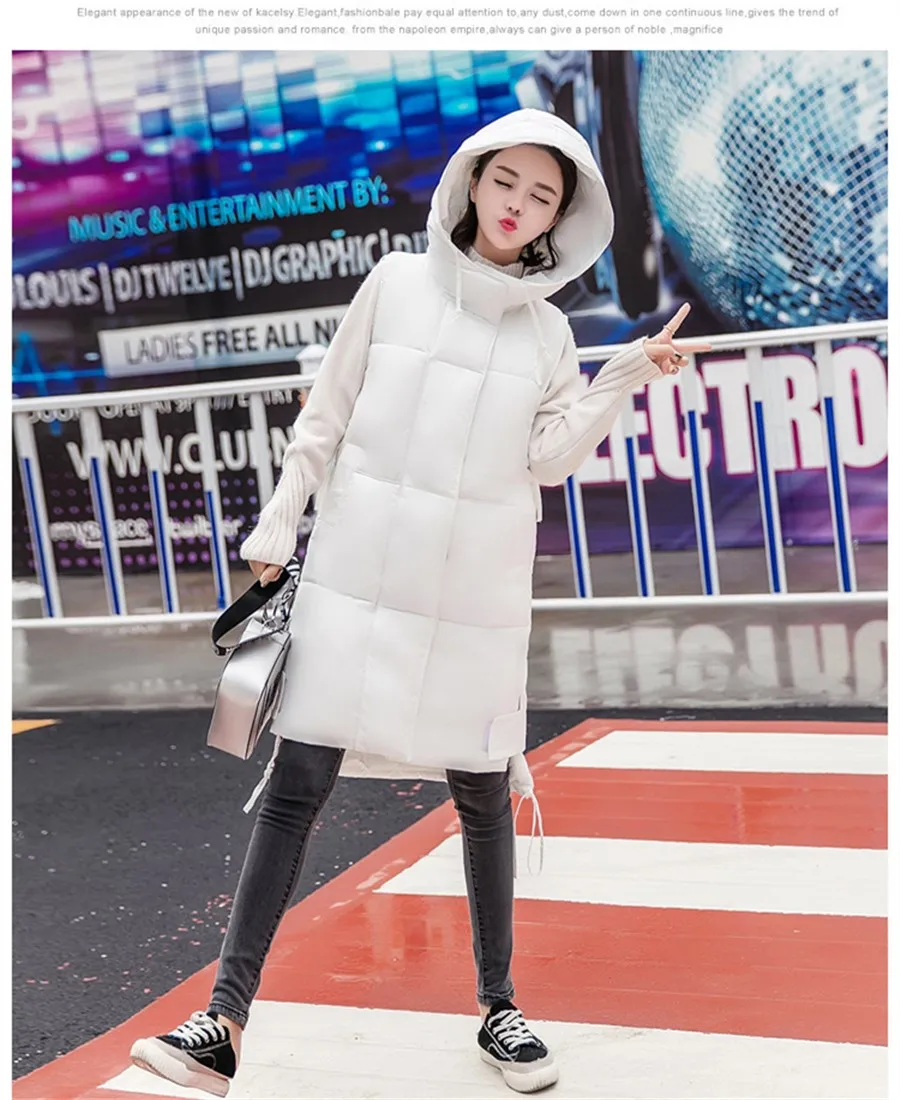 Новинка, зимнее женское пальто, жилет, модный длинный жилет, большой размер, повседневный женский пуховик, куртка размера плюс, куртка, XL-XXXXL, 5SA31