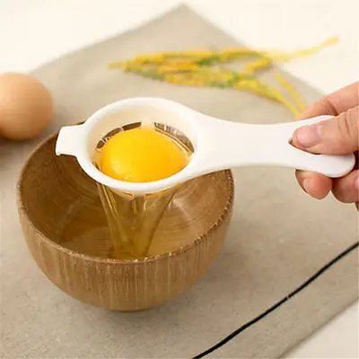 

Household Plastic White Egg Yolk Seperator Separator Kitchen Cooking Gadget Sieve Tool White Egg Separator