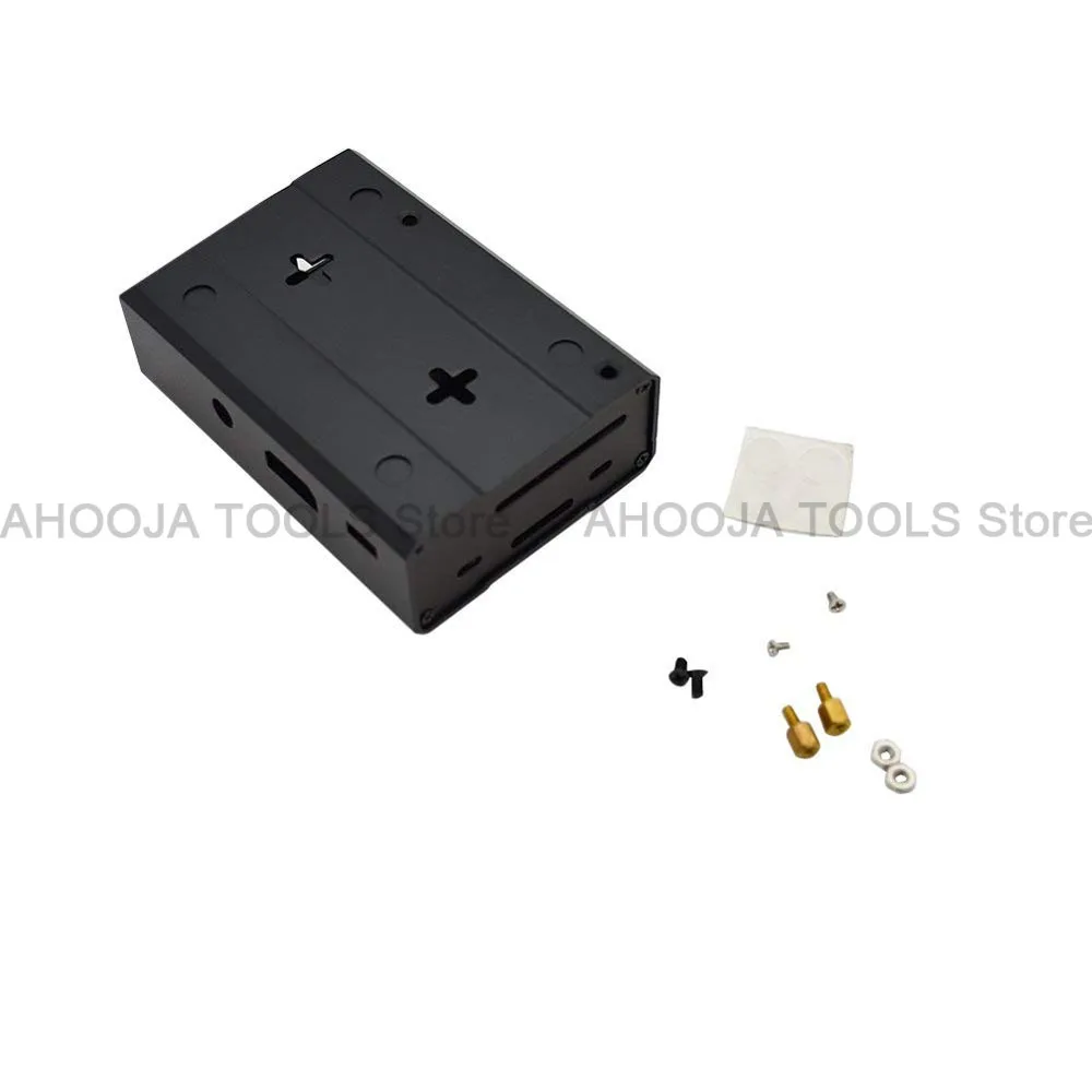 Черный алюминиевый сплав металлический защитный чехол Корпус коробка крышка оболочка для Raspberry Pi 3 B/RPi 2 B/RPi B + Съемная крышка