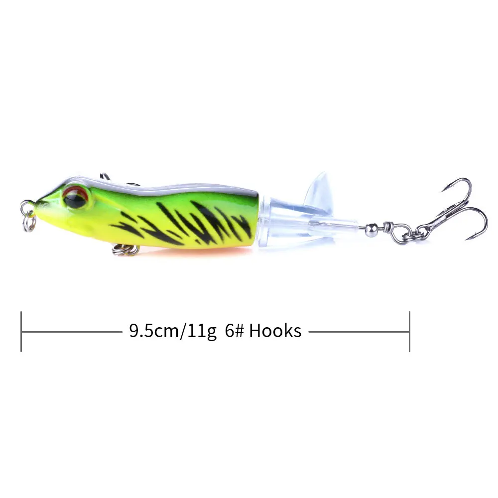 Iscas de Pesca Duro com Rotação Equipamento de Pesca Centímetros Whopper Porquer Topwater Sapo Isca Artificial Suave Cauda Pique Pcs 9.5 11 5g 4 Cheap Iscas artificiais