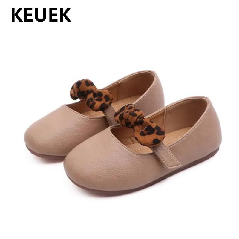 

New Spring Children Shoes British style Girls Leather Shoes Baby Toddler Flats Student Single Shoes Kids 019