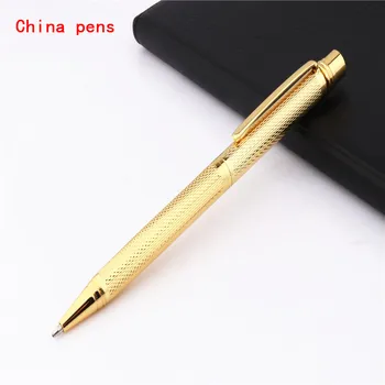 

Luxury 723 Golden color Slender body Carved pattern Business office Medium nib Ballpoint Pen New Sign the meeting pen