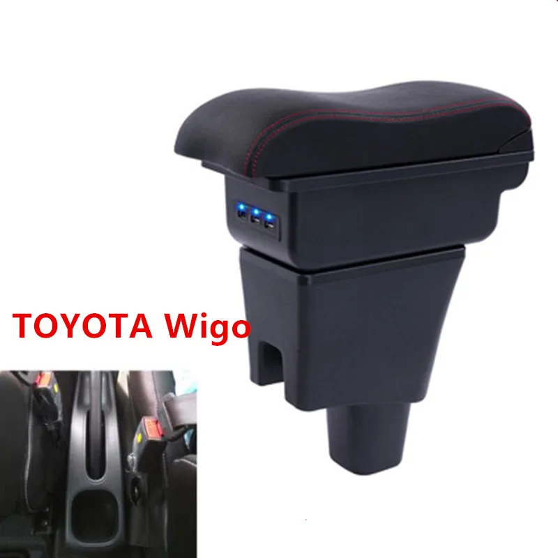 Для TOYOTA Wigo подлокотник коробка usb