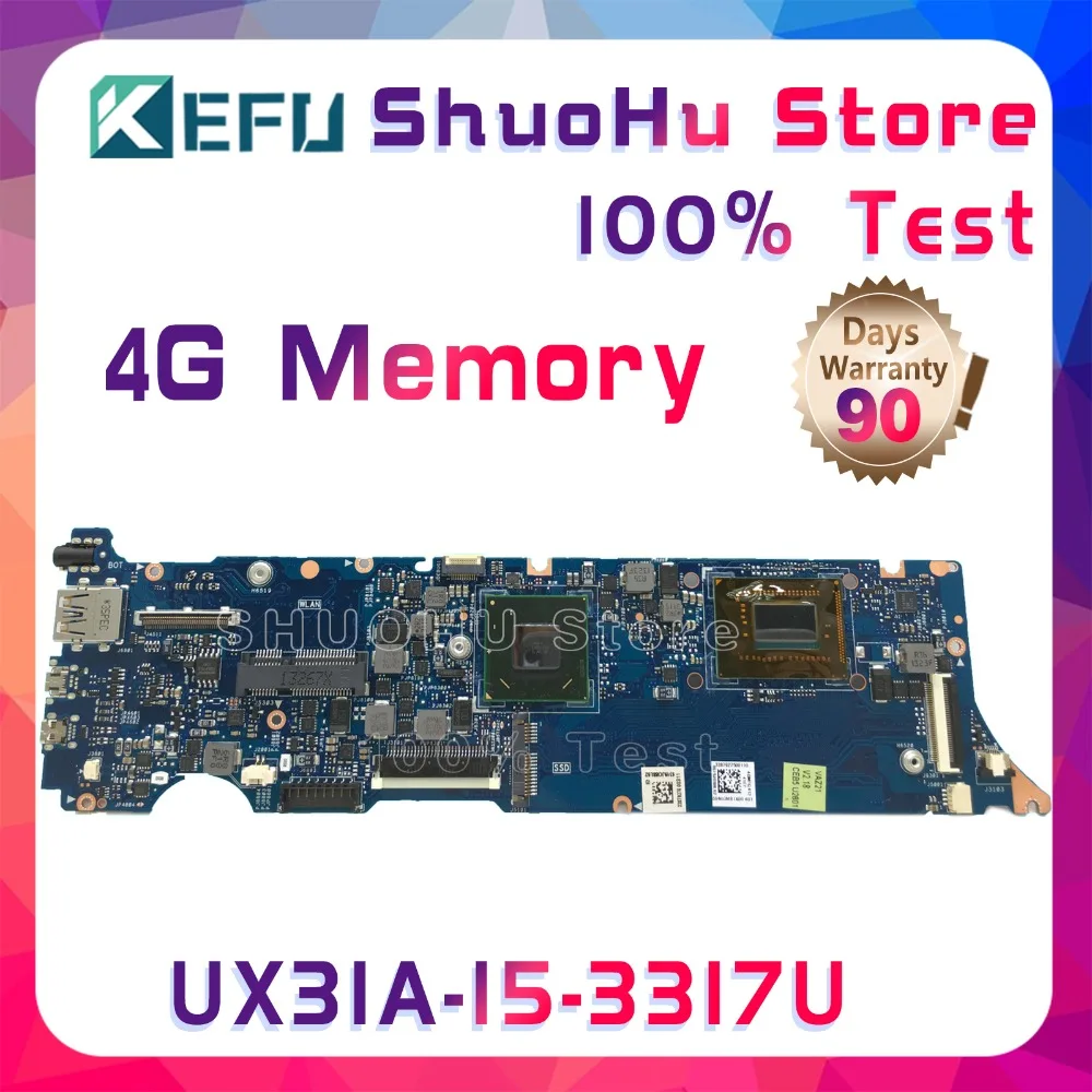 

KEFU UX31A For ASUS UX31A2 REV4.1 I5-3317U 4G Memory Touch ZenBook laptop motherboard tested 100% work original mainboard