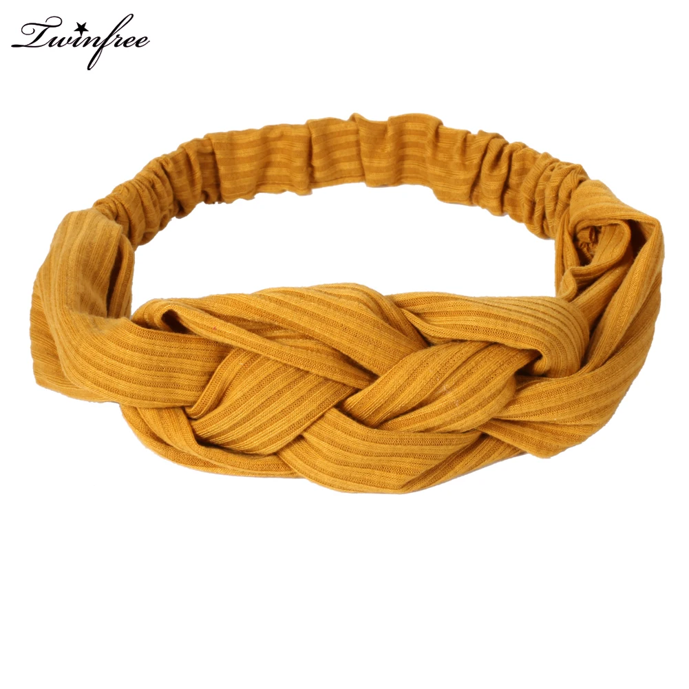 

Winter Warm Twist Fashion Cotton Headband for Women High Quality Cross Knot Turban Hairband Elastic Headwrap Hair Accessories