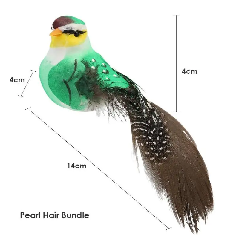 6 шт./компл. пены перо искусственный модель птицы дома орнамент 5 варианта имитация птица Свадебные украшения окна