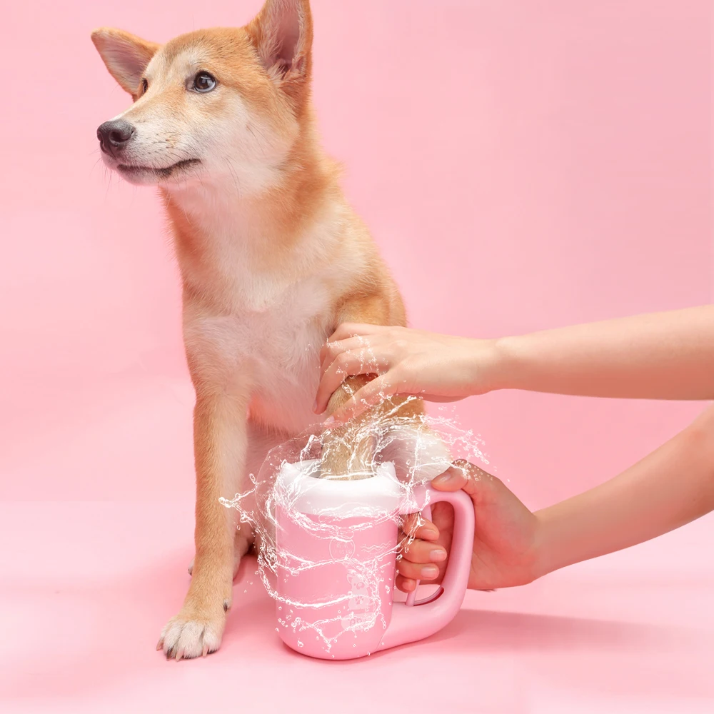 

Auto Pet Foot Cleaning Cup for Small Dogs Pet Silicone Washing Tool Automatic comprehensive Dirty Paw Washer Cup Litter Boxes