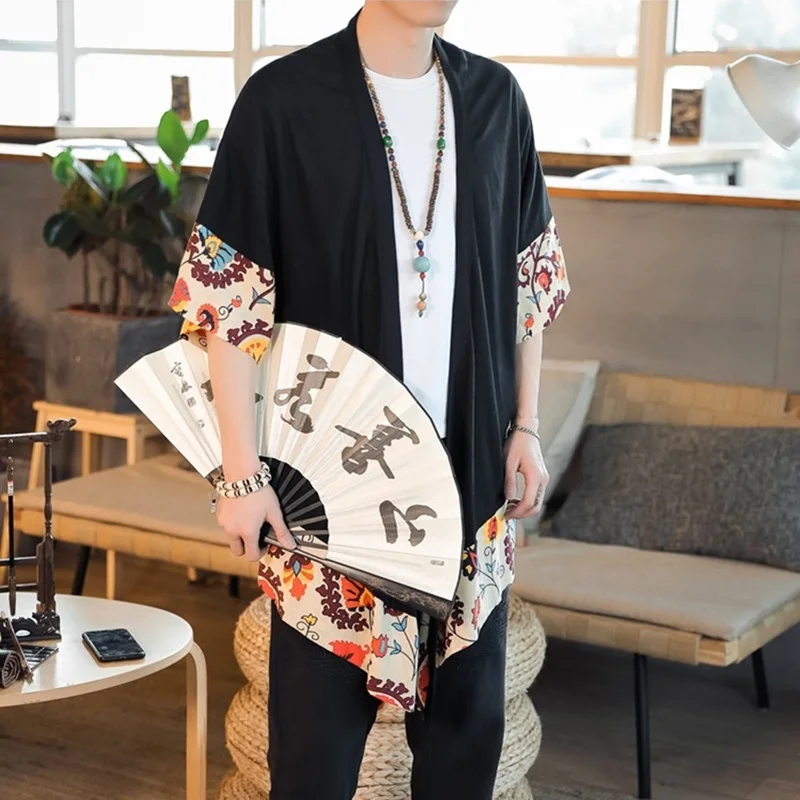 Японский Kimonos кардиган для мужчин Интернет-Китайский магазин Haori Yukata Самурайское кимоно каратэ японские халаты японские пижамы человек KZ2032