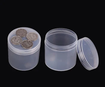 

2pcs round semitransparent plastic box PP-5 Box 200ml Refillable Bottles