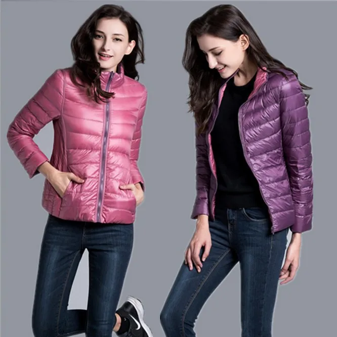NewBang Brand Down Jacket Women Ultra Light Down Jacket Women Feather Double Side Windbreaker Reversible Lightweight Coat Parks