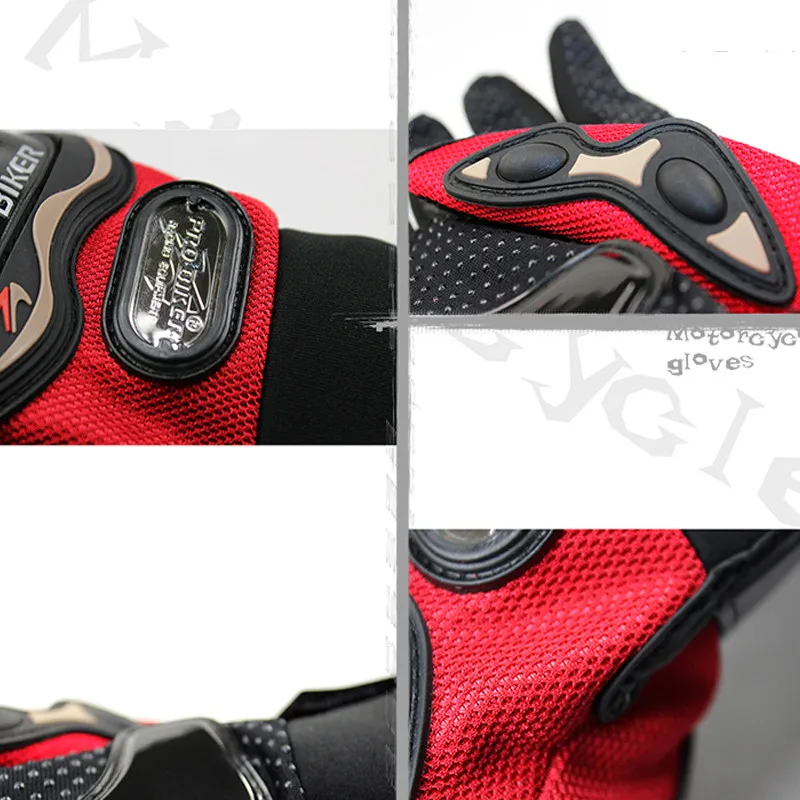 Новая мода Открытый спортивный с полными пальцами для езды на мотоцикле дышащие сетчатые тканевые кожаные перчатки