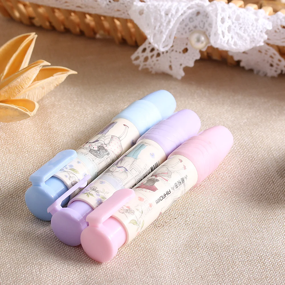 

Random Color!! 1PC Pen Shape Eraser Lovely Rubber Stationery School Office Supplies Children