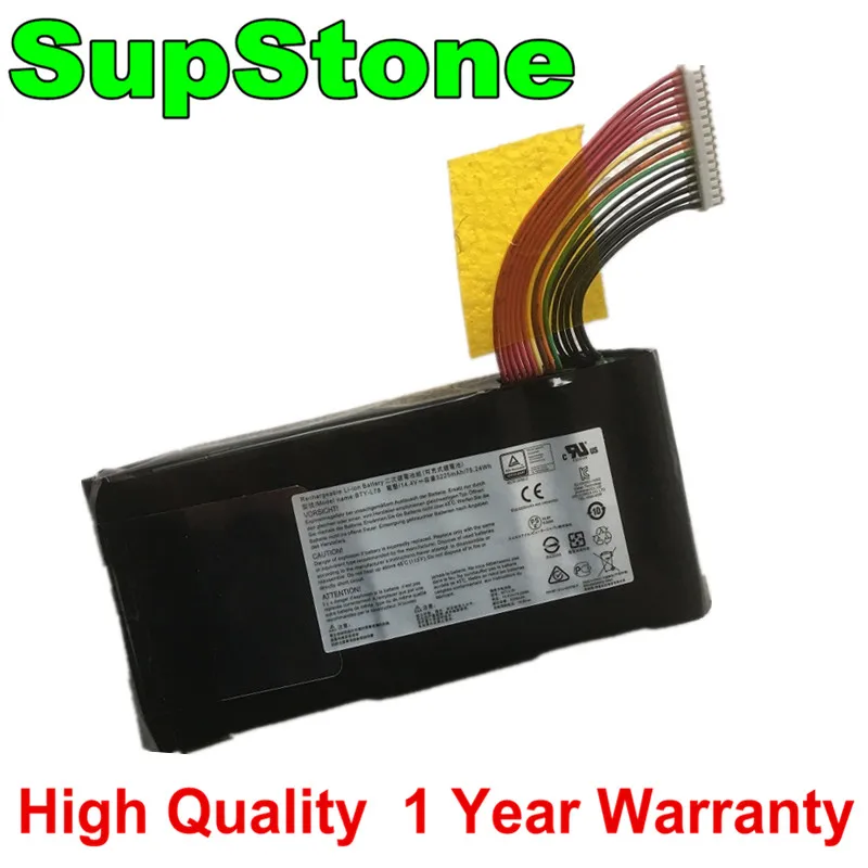 Внешняя Аккумуляторная Батарея SupStone для MSI BTY-L78 6QE GT62VR GT80-2QE GT73VR 6RF 7RE GT80S-6QD 1814 1815 17A2