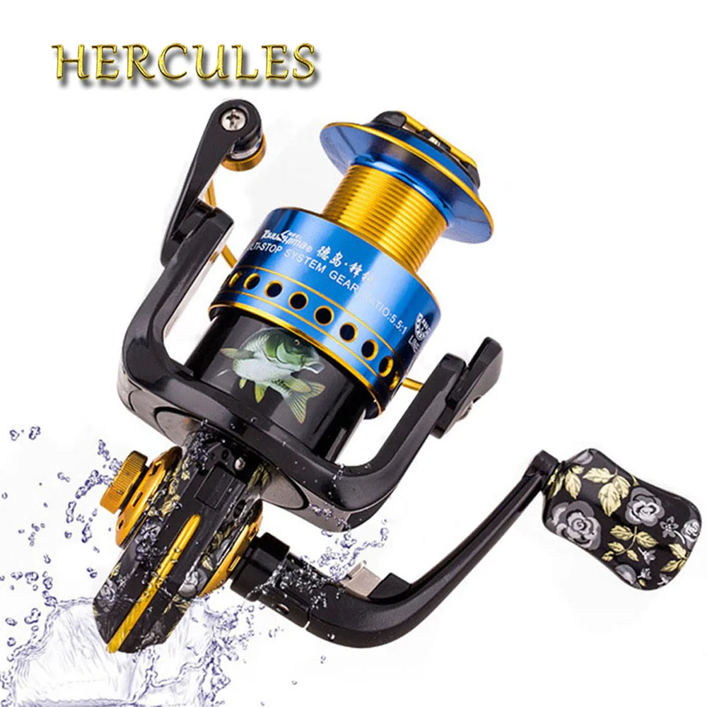 Рыболовная катушка Hercules спиннинг 4 9: 1/5 2: 1 14 + 1BB колеса Peche приманка Carretilha De Pesca Fly