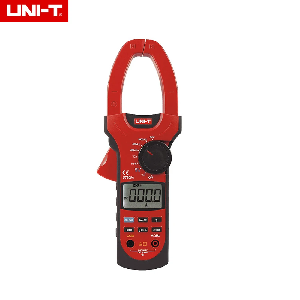 

UNI-T UT208A Professional Auto/Manual Range Digital Clamp Multimeters w/ Capacitance Temperature Test 1000A with tool box
