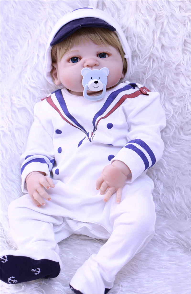 

Reborn boy dolls NPK 23" reborn baby alive dolls toys for children gift boneca reborn silicone completa oyuncak bebek