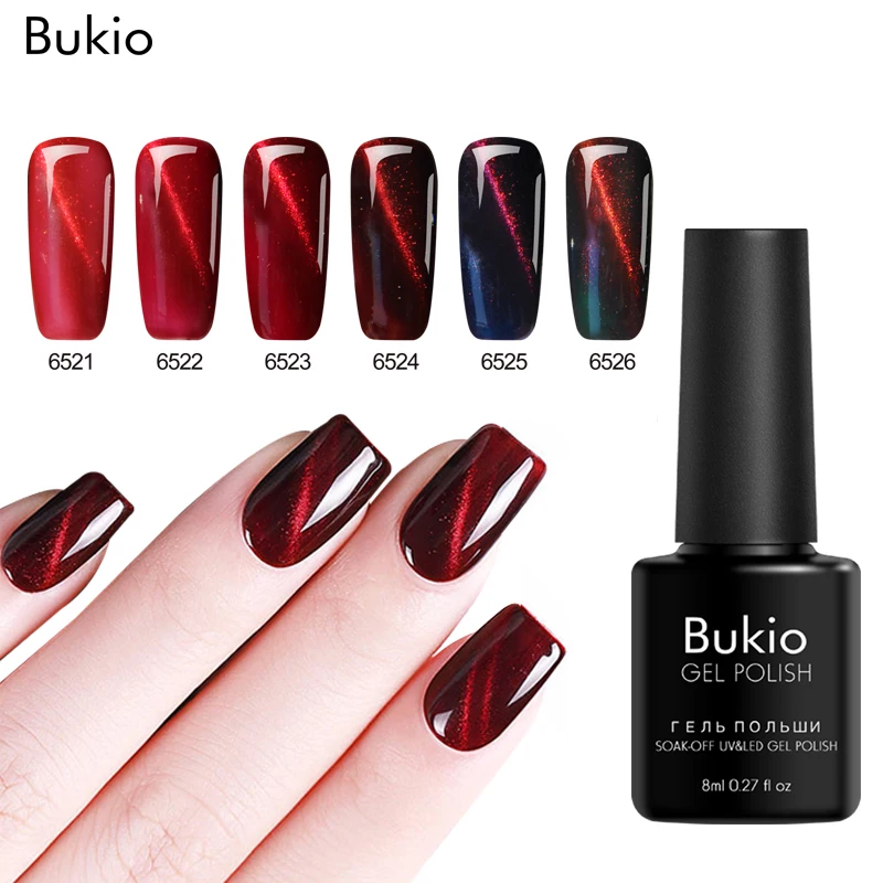 УФ-гель для ногтей Bukio Cat Eyes Магнитный Гель-лак светодиодная Ультрафиолетовая