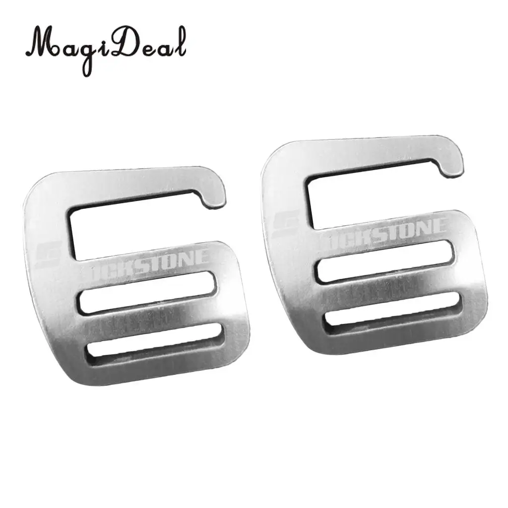 MagiDeal 2 Pieces 1 inch G Hook Webbing Buckle for Backpack Strap Webbing 25mm Silver