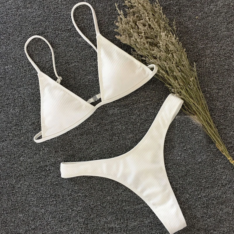 Urifens Biquinis Feminino 2019 бандажные однотонные купальники пляжные женские летние Mujer