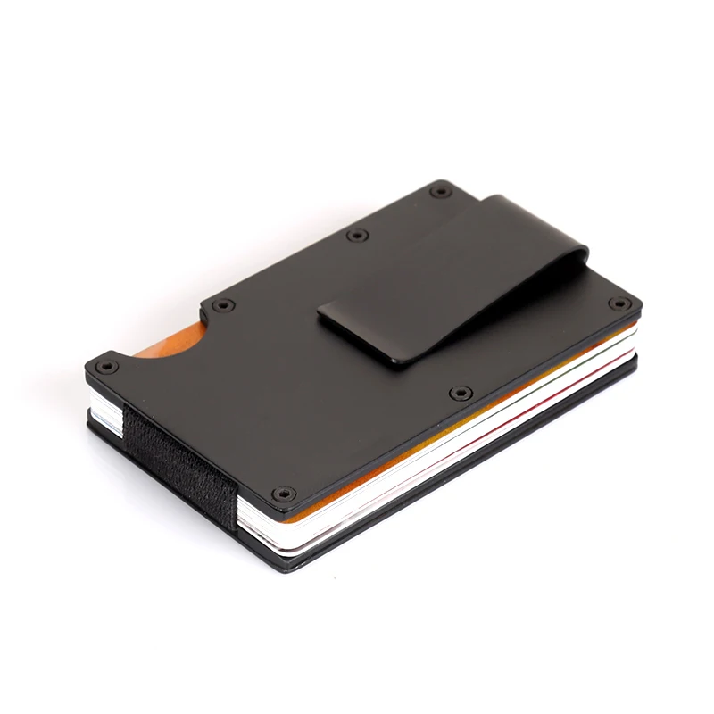 

Metal Wallet Credit Card Holder RFID Mini Wallet Credit Card Money Holder Slim Organizer Wallet for Men Anti-theft Card Case