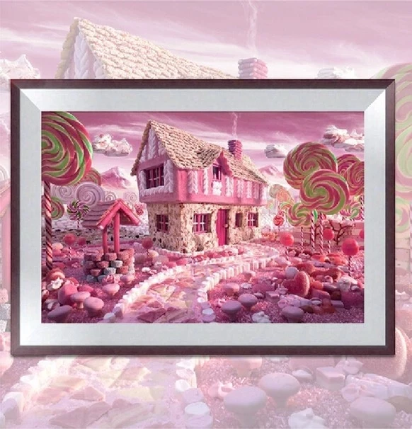 

Needlework,DIY DMC Cross stitch,Sets For Embroidery kits, Garden Cottage Fairy Pattern Counted Cross-Stitch kits for embroidery