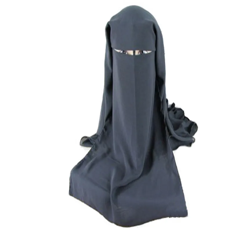 Traditional 3 Layers Niqab Nikab 4 Colors Fancy Hijab Veil Face Cover Islamic Muslim Jubba