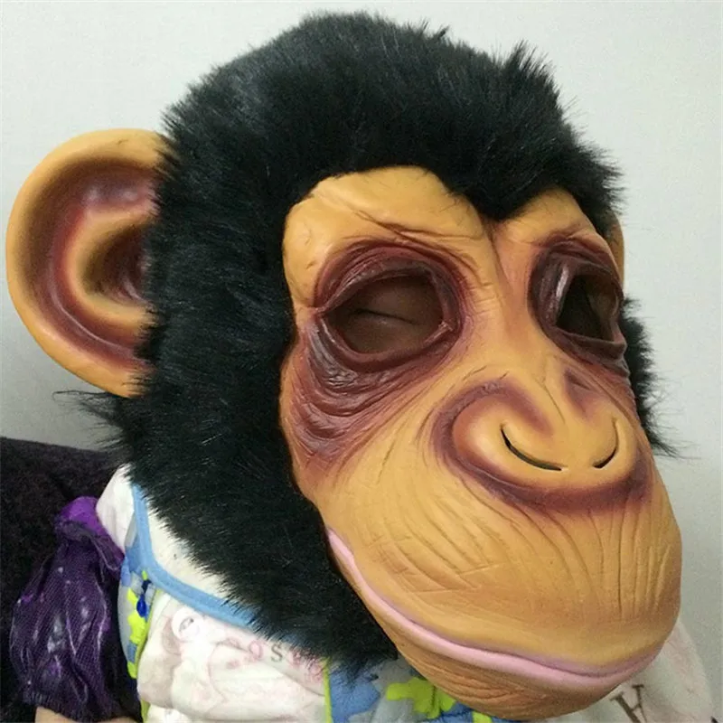 Halloween King Kong gorilla costume play Masks Monkey Latex Mask Scary Animal Masks Masquerade Party Mask FA40 (2)
