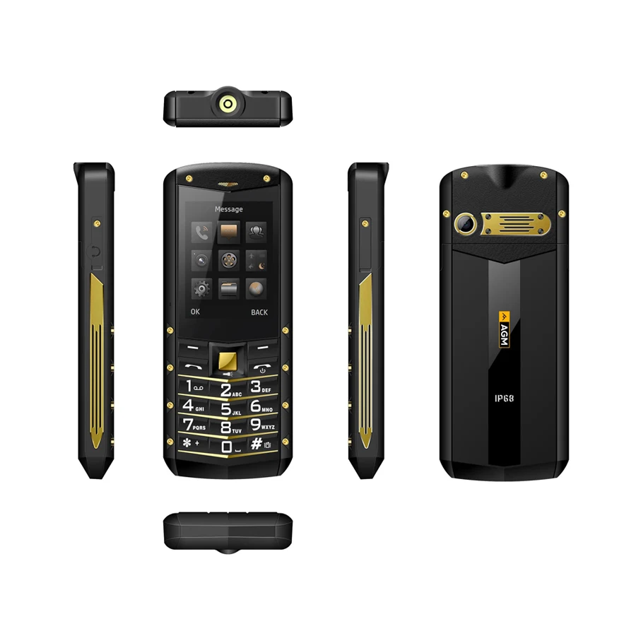 AGM M2 IP68 Водонепроницаемый 2 4 дюймов 2G GSM бар телефон с двумя sim картами Bluetooth 1970 мАч