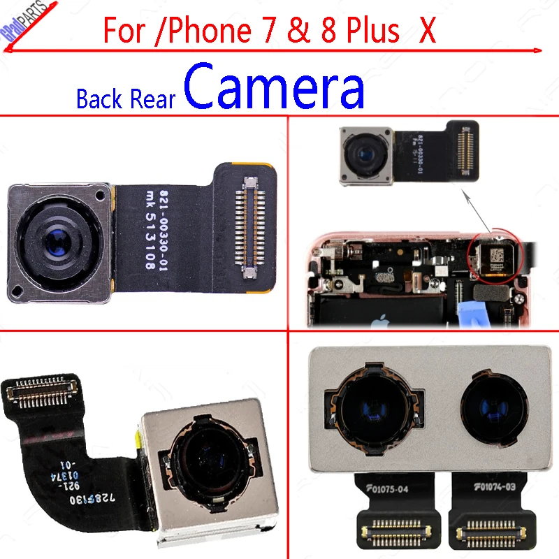 

Original Used Back Rear Camera for iphone 7 8 plus with flex cable for Apple iphone 7G+8Plus
