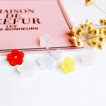 

Resin Plastic Scrub Flower Beads Earring Components Eardrop for Women DIY Jewelry Accessories Handmade Materials 40pcs
