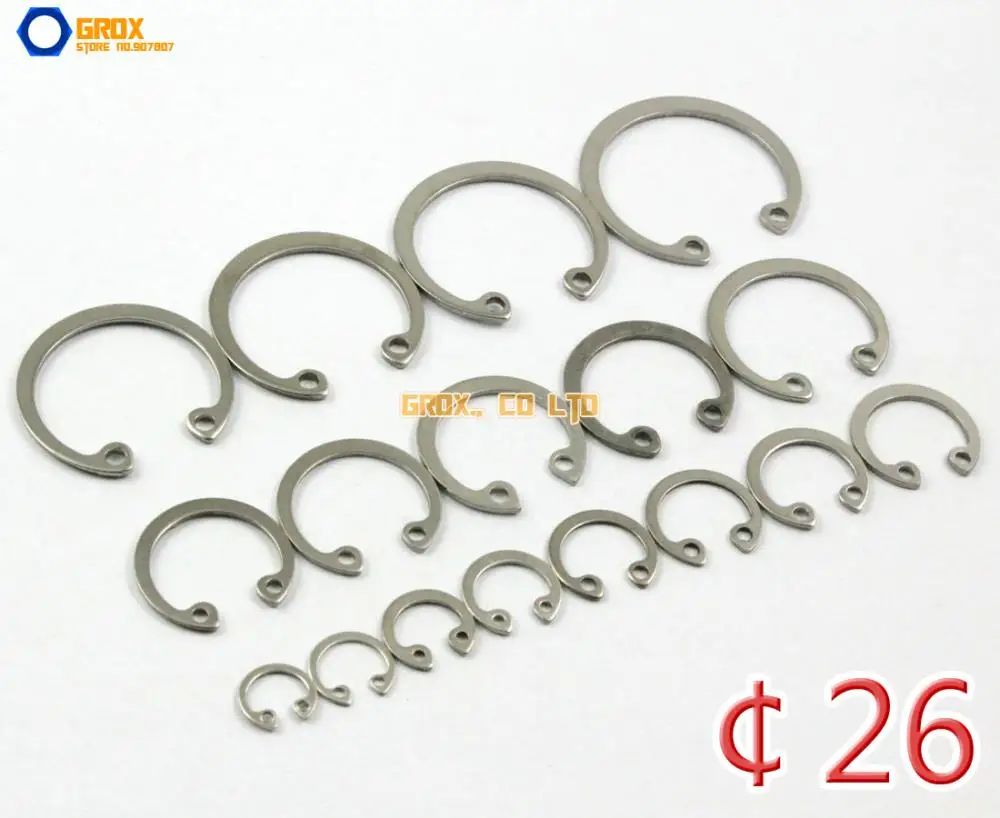 

50 Pieces 26mm 304 Stainless Steel Internal Circlip Snap Retaining Ring